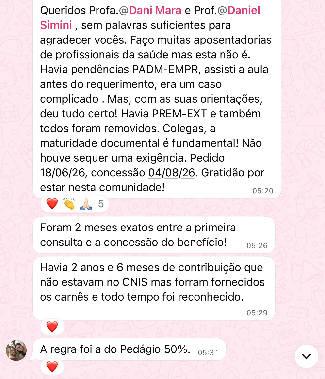 Depoimento de aluno 1